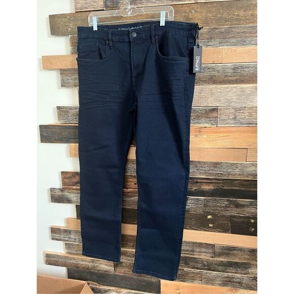 BUFFALO DAVID BITTON NWT DARK BLUE SKINNY STRETCH JEANS sz 38 x 32 - Picture 1 of 8
